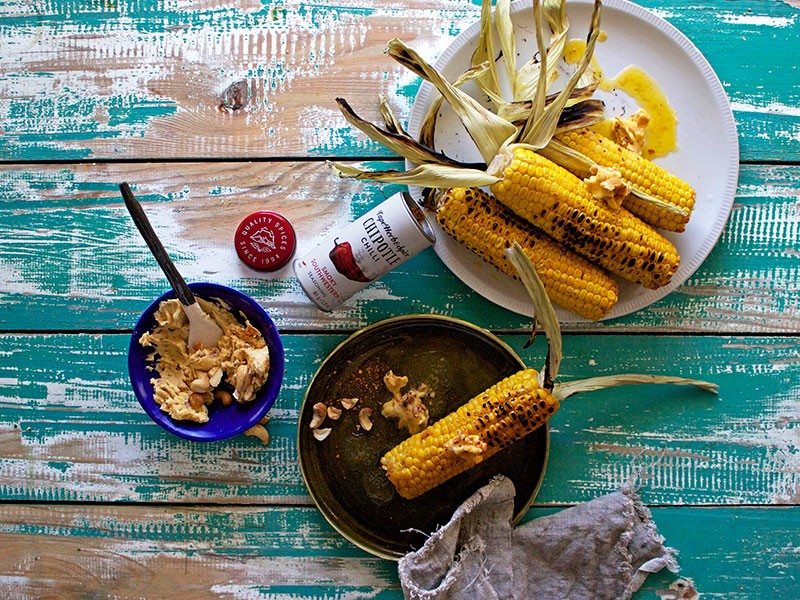 BRAAI DAY #1: BRAAIED MEALIES WITH TOASTED CASHEW BUTTER