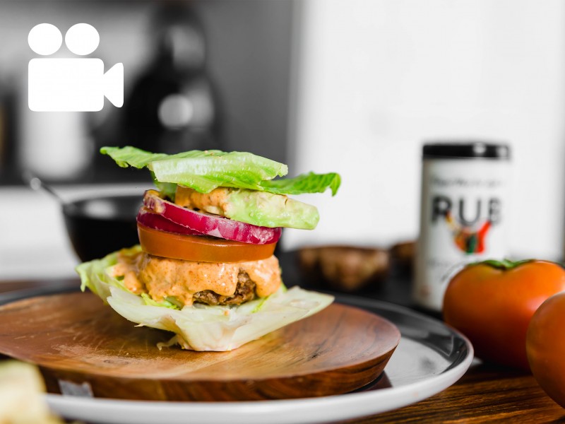 PERI PERI BUNLESS BEEF BURGER